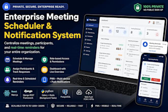 build a private enterprise meeting scheduler and real time notification system