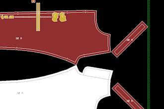 create professional garment patterns for denim production