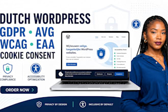 make dutch wordpress website gdpr avg wcag eaa eu cookie consent fully compliant