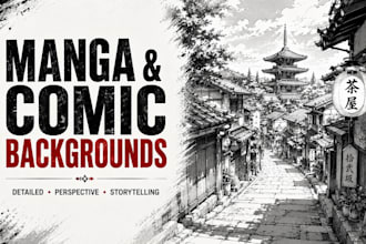 draw manga comic backgrounds and detailed scenes