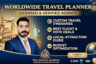 create a complete travel itinerary worldwide