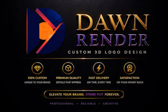 design a professional 3d logo