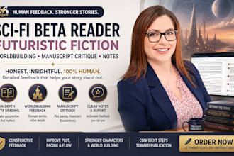 sci fi beta reader futuristic fiction, worldbuilding, manuscript critique