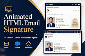 create animated HTML email signature for gmail, outlook, and real estate agents