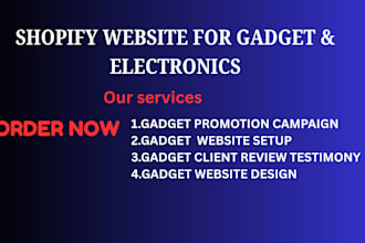 build a shopify electronics and gadget store