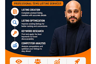 list products on temu marketplace and optimize them