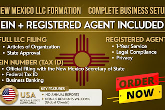 register your new mexico llc with ein and registered agent service
