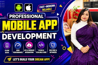 develop a professional flutter app for android and ios