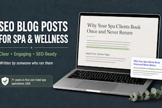write seo blog posts for spa and wellness businesses