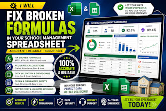 fix broken formulas in your school management spreadsheet