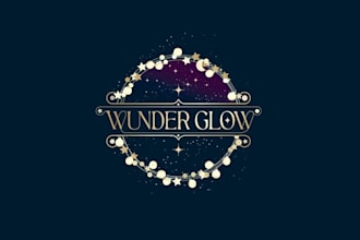 create premium festive enchanting winder glow holiday logo