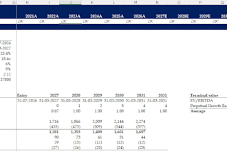 build an excel based financial model