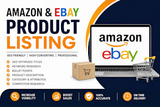 e commerce virtual assistant amazon  ebay product listing