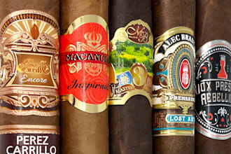 make an cigar label, cigar logo, cigar band and cigar box design