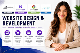 design hostinger website webador website bigcommerce shift4shop webador design