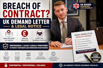 draft a UK breach of contract demand letter or legal notice