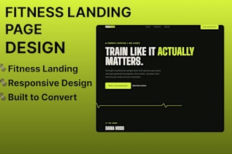 create a fitness, gym or personal trainer landing page