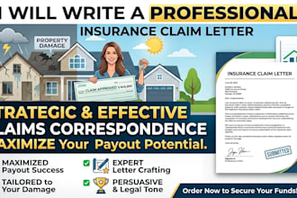 draft a high converting insurance claim letter for property damage