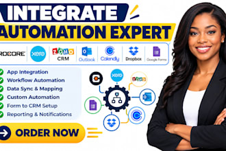 integrate procore xero zoho CRM outlook calendly dropbox google forms automation