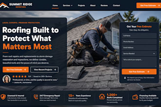 design wix roofing company website wix roof repair contractor website