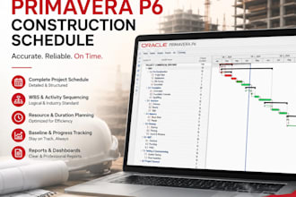 create professional primavera p6 construction schedules