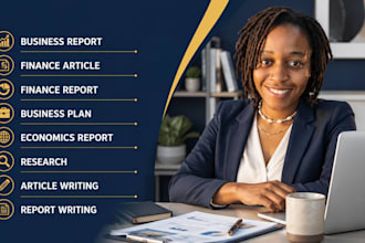 write business, finance and economics reports, plans and articles