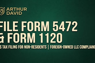 file 5472 form for foreign llc prepare 1120 tax return for llc US tax filing