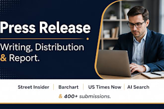 write and sumbit press release for pr distribution