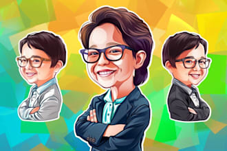 draw avatar cartoon or vector portrait from your photo