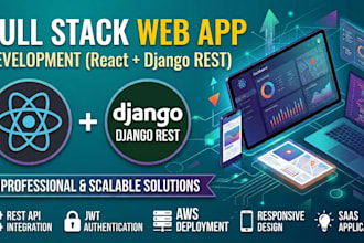 build a full stack web app with react and django
