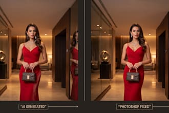 fix ai art, ai flaws, hands, faces and text in photoshop