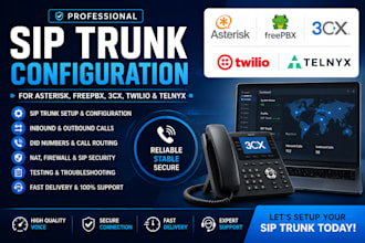 setup sip trunk for call center, 3cx, asterisk or freepbx