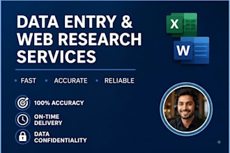 do data entry and web research