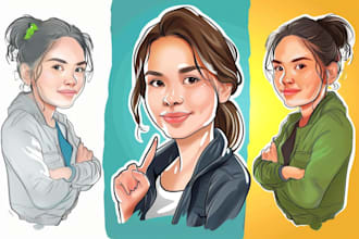 draw portrait avatar cartoon from photo