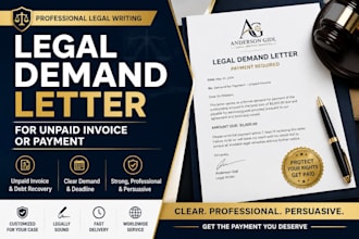 draft a legal demand letter for unpaid invoice or payment