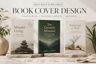 design a professional self help and wellness book cover for KDP