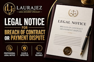 draft a professional legal notice for breach of contract or payment dispute