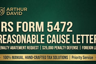 write irs form 5472 reasonable cause letter and request penalty abatment for llc