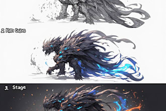 create epic fantasy character illustrations
