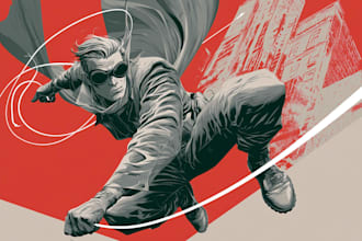 be your comic artist graphic novel illustration super hero