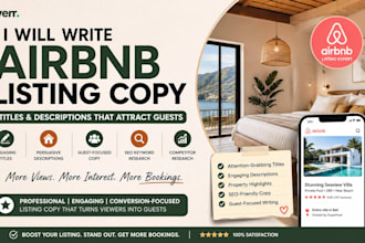 a high converting airbnb listing description and title