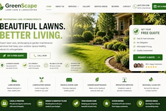design wix lawn care website wix landscaping garden maintenance website