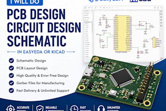 do pcb design circuit design schematic in easyeda or kicad