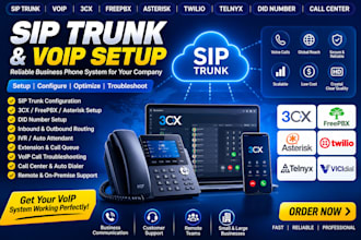 setup sip trunk, voip, 3cx, freepbx, asterisk and did number
