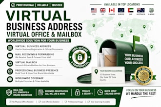 provide virtual business address, virtual office and mailbox worldwide