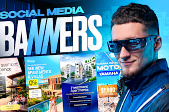design web banners, website banner ads or image editing