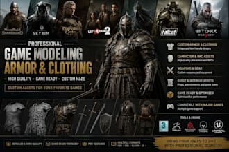 bannerlord, skyrim, bg3, l4d2, elden ring, fallout, witcher 3 model assets armor