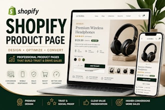 design a high converting shopify product page for your store