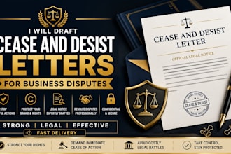 draft cease and desist letters for business disputes