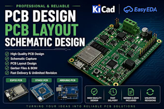 do pcb design, pcb layout, schematic design, esp32 pcb, stm32 pcb, arduino pcb
